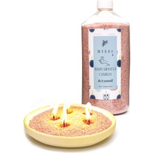 Missi Yaratıcı Inci Tozu Black Vanilya Kokulu Taba Renk Mum (30 Adet Fitil ile BIRLIKTE)-400 gr