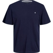 Jack & Jones Jjepaulos Büyük Beden Bisiklet Yaka Pamuklu T Shirt Erkek T Shirt 12253778