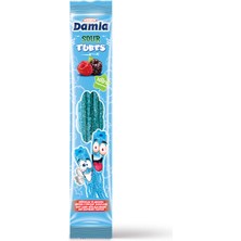 Tayaş Damla Sour Tubes Licorice Ahududu-Böğürtlenli Jel Şeker Poşet 30 Gr X 24 Adet Kutulu
