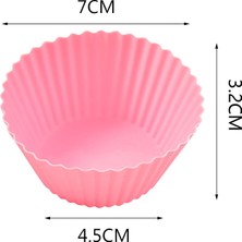 Holly Home 24’lü Yıkanabilir Mini Tırtıklı Muffin Pişirme Kalıbı, Ribanalı Kek, Cupcake, Hamur Işi Renkli Kap