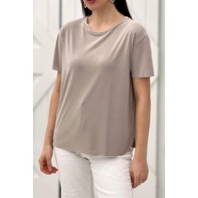 Pepicino Bej Bisiklet Yaka Tshirt 0102