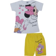Bebelop Kız Çocuk Mickey Mouse Baskılı Disney 2'li Alt Üst Şort Takım