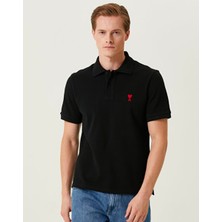 Ami Paris Ami Organik Pamuk De Coeur Polo T-Shirt