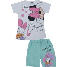 Bebelop Kız Çocuk Mickey Mouse Baskılı Disney 2'li Alt Üst Şort Takım
