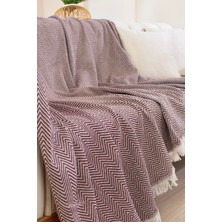 Tabu Home Dokuma Cozy Comfort Bordo Koltuk Örtüsü