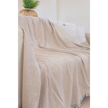 Tabu Home Dokuma Cozy Comfort Bej Koltuk Örtüsü
