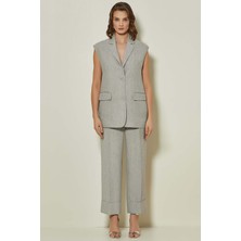 Guitar Duble Paça Gri Simli Pantolon