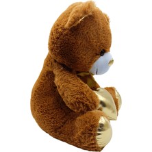 Soft Toy Parlak Kalpli Peluş Ayı 40 cm