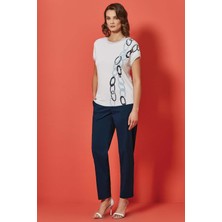 Guitar Düz Paça Lacivert Poplin Pantolon