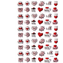 Limmy Sticker Kabartmalı A4 Boyutunda Stiker Defter, Planlayıcı ETIKET-(LIM520) - Aşk , Kalp , Love