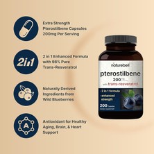 Naturebell Pterostilbene With 98% Trans Resveratrol 200 Kapsul 2 In 1 Formula