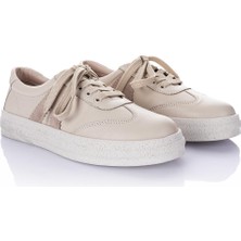 Getcho Ervis Kadın  Deri Bej Günlük Ayakkabı