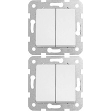 Viko Linnera Komütatör Beyaz 90440002 (Çerçeve Dahil) (2 Adet)