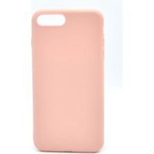 NOVKA Phone Accessories  iPhone 7 Plus / 8 Plus Uyumlu Düz Renk Esnek Yumuşak Silikon Kılıf  Rubber Pembe