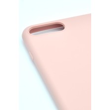 NOVKA Phone Accessories  iPhone 7 Plus / 8 Plus Uyumlu Düz Renk Esnek Yumuşak Silikon Kılıf  Rubber Pembe