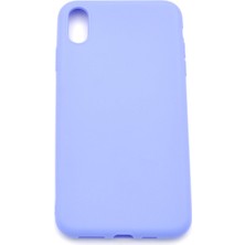 NOVKA Phone Accessories  iPhone Xr Uyumlu Düz Renk Esnek Yumuşak Silikon Kılıf  Rubber Açık Mor