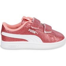 Puma Smash 3.0 Glitz Glam V Inf Kız Çocuk Spor Ayakkabı 22-27 Numara Pembe