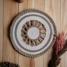 Dekoratif Hasır Örtü Dekorasyon Düzenleyici Organizer Runner Banyo Salon Mutfak MODA-50X50CM