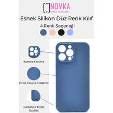 NOVKA Phone Accessories  iPhone x Uyumlu Düz Renk Esnek Yumuşak Silikon Kılıf  Rubber Lacivert