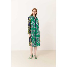 ROMAN Midi Boy Gömlek Elbise Standart Renk Y2411027_089