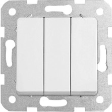 Viko Linnera Üçlü Anahtar Beyaz 90440068 (Çerçeve Dahil)