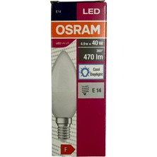Osram 4,9W (40W) 6400K (Beyaz Işık) E14 Duylu LED Ampul