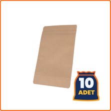 Food Pack Doypack Alüminyum Kraft 13X23 cm - 10 Adet