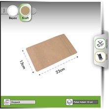 Food Pack Doypack Alüminyum Kraft 13X23 cm - 10 Adet