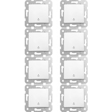 Viko Linnera Light Mekanizma Anahtar Beyaz (Çerçeve Dahil) 90440003 (8 Adet)