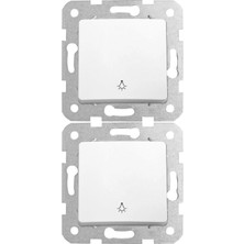 Viko Linnera Light Mekanizma Anahtar Beyaz (Çerçeve Dahil) 90440003 (2 Adet)