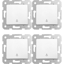 Viko Linnera Light Mekanizma Anahtar Beyaz (Çerçeve Dahil) 90440003 (4 Adet)