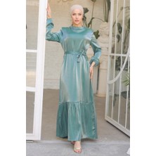 İlkimay Mirza Kemerli Elbise 810 - Mint