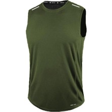 Genius Store Erkek Nem Emici Hızlı Kuruma Atletik Teknik Performans Sporcu Sıfır Kol T-Shirt Drıfıt-Sıfırkol