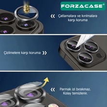 Forzacase iPhone 14 ile Uyumlu Kamera Camı Lens Koruyucu Halka Seti - FC381