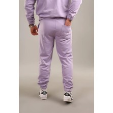 Fitgo Unısex 3 Iplik Şardonlu Lila Jogger Eşofman