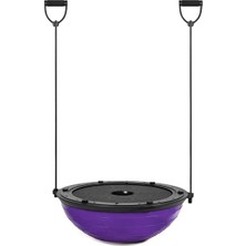 Tekno Trust 115 cm (45 Inç) T181 Bosu Ball Yarim Denge Topu Pilates Aleti Direnc Lastikli Pompa Dahildir Mor