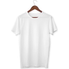 Yapo Ticaret Beyaz Unisex Tişört Bisiklet Yaka T-Shirt