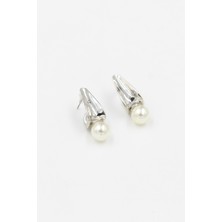Chantaky 027 K801 Incili Gümüş Gümüş Tek Ebat Küpe