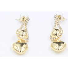 Chantaky 073 2501 Altın Kristal Taşlı Altın Tek Ebat Küpe