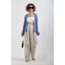 Zelish My Sister Bej Palazzo Pantolon