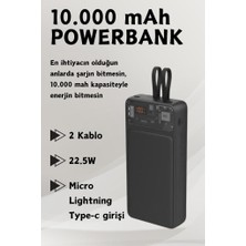 Bakeey 10000 Mah Taşınabilir Dijital Göstergeli Transparan Powerbank Hızlı Şarj Aleti Android Apple Uyumlu