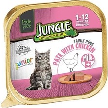 Jungle Sütlü Tavuklu Pate Yavru Konserve Kedi Maması 100 gr