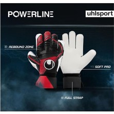 Uhlsport 11131101 Uhlsport Powerline Soft Pro Kaleci Eldiveni Siyah Kırmızı Kaleci Eldiveni