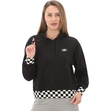 Vans VN000GJ2BLK1 Vans Boom Boom Check Crop Iı Kadın Sweatshirt Siyah