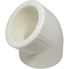 KALDE PPrc Plastik Açık Dirsek (45˚) Derece Polipropilen Pipe Fittins - 90mm- 1 Adet