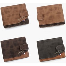 Pdrplnt Marka Erkek Cüzdan Çile Üç Kat Erkek El Çantası Fermuarlı Para Cebi Vintage Para Çantalar Yeni Kart Tutucu Çanta Cartera Hombre (Yurt Dışından)