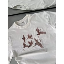 Style Of Angels  Nakış Işlemeli T-Shirt - Beyaz