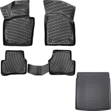 Vw Passat cc 3D Havuzlu Paspas + 3D Bagaj Havuzu Paspası 2008 - 2018 Arası Set - Caraks