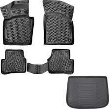 Vw Tiguan 3D Havuzlu Paspas + 3D Bagaj Havuzu Paspası 2007 - 2014 Arası Set - Friemats