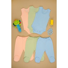 Bebe Tospik Pamuklu Yumuşak Kız - Erkek Bebek Patikli 3/'lü Takım